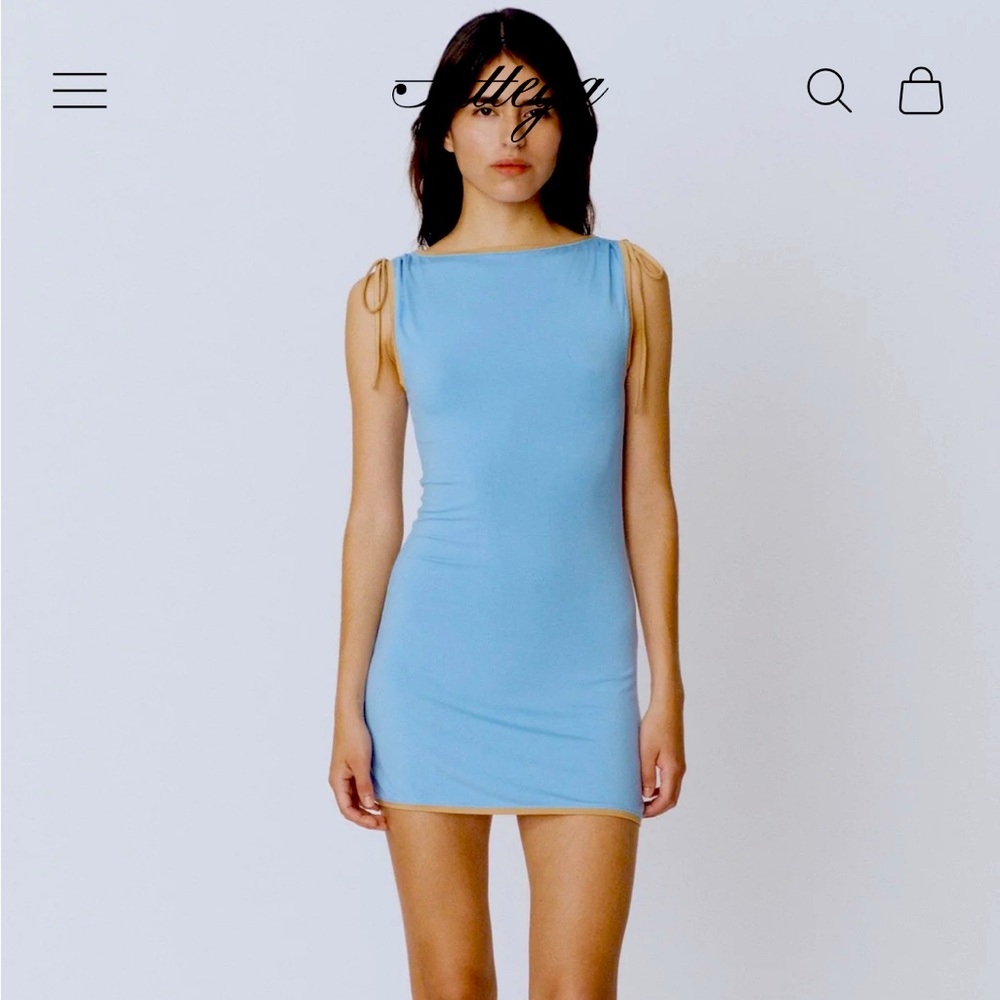 Elegant Blue Sleeveless Dress